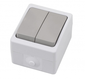 Lezard IP54 Білий Вимикач 2-кл