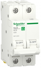 Вимикач автоматичний Schneider RESI9 2р 63А С 6kA